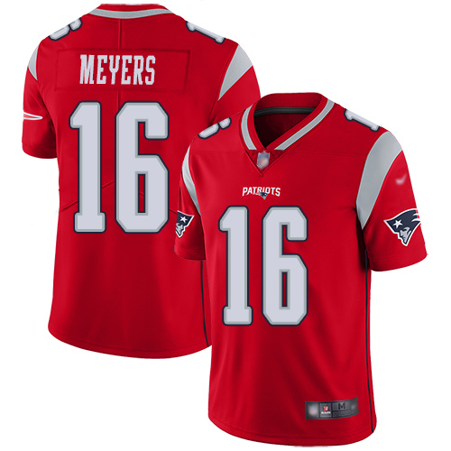 New England Patriots Football #16 Inverted Legend Limited Red Men Jakobi Meyers NFL Jersey